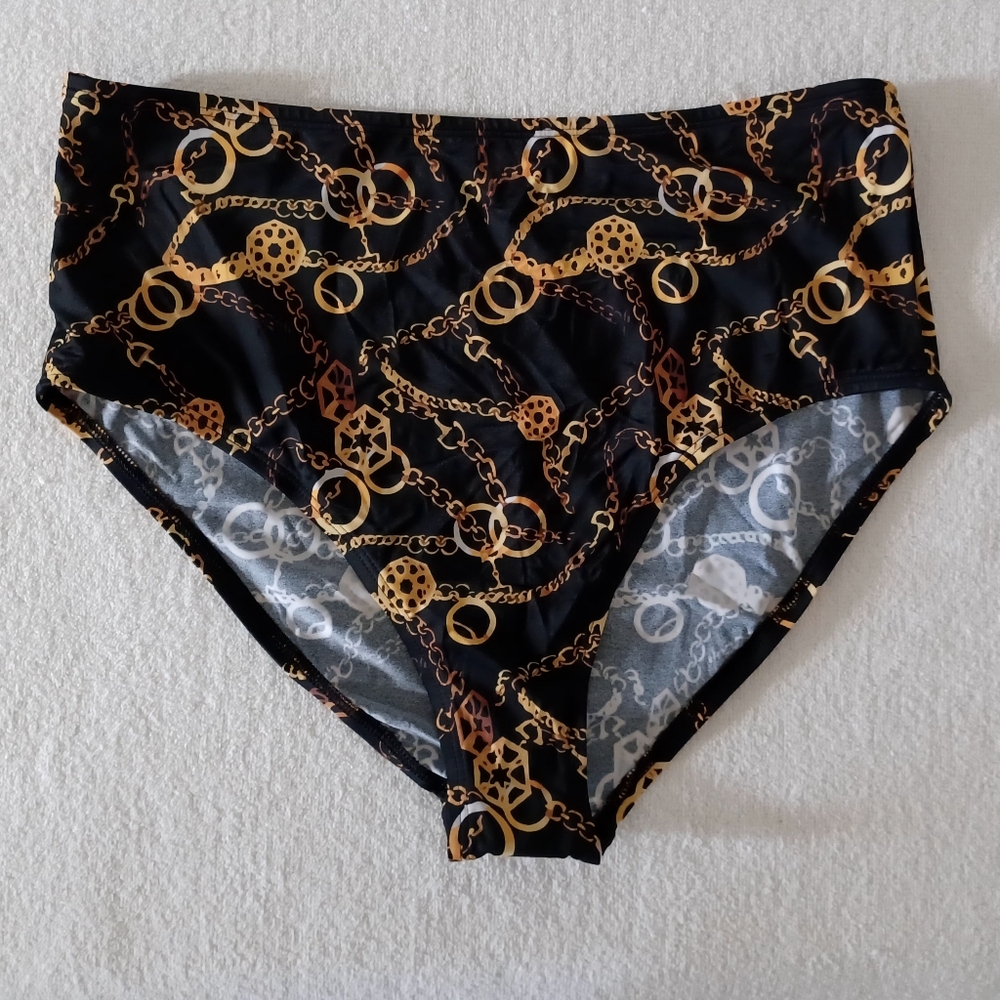 VENUS All Day Golden Links Bikini Bottom, size 12.